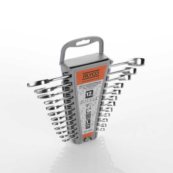 Juego de 12 llaves combinadas en soporte de plástico ALYCO ORANGE