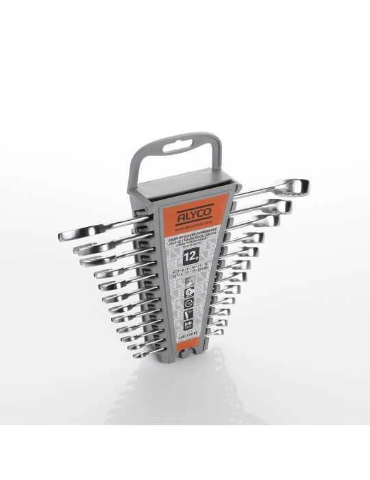 Juego de 12 llaves combinadas en soporte de plástico ALYCO ORANGE