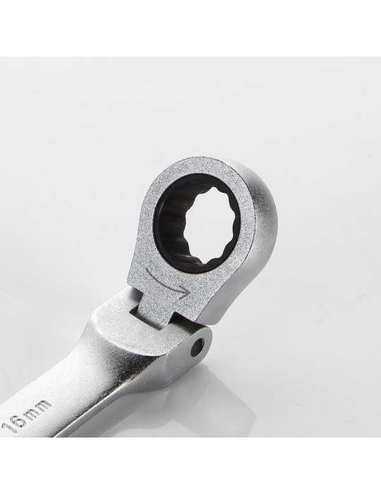 Llave combinada con carraca articulada flexible 8 mm ALYCO