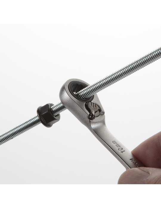 Llave de doble estrella acodada con carraca reversible 10x11 mm ALYCO