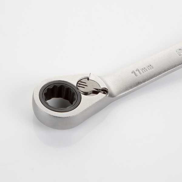 Llave de doble estrella acodada con carraca reversible 12x13 mm ALYCO