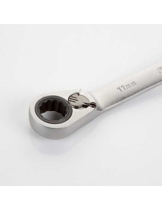 Llave de doble estrella acodada con carraca reversible 16x18 mm ALYCO