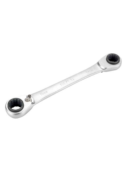 Llave de doble estrella con carraca reversible 4 en 1 16x17-18x19 mm ALYCO