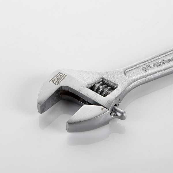 Llave ajustable de moleta central 200 mm ALYCO ORANGE