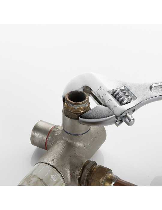 Llave ajustable de moleta central 200 mm ALYCO