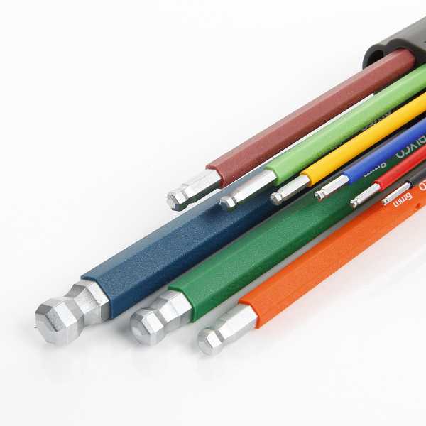 Juego de 9 llaves Allen de bola extralargas multicolor ALYCO