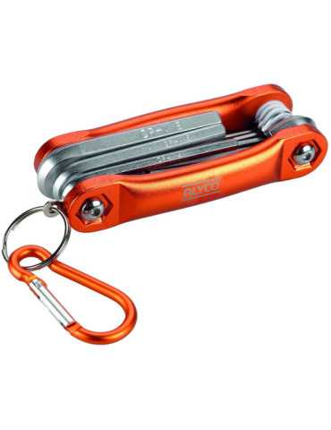 Juego de 8 llaves Allen en navaja metálica ALYCO ORANGE 2