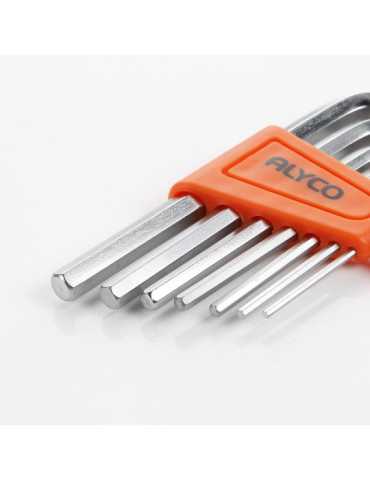 Juego de 7 llaves Allen acodadas en soporte plástico ALYCO ORANGE 2