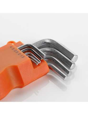Juego de 9 llaves Allen acodadas en soporte plástico ALYCO ORANGE 2