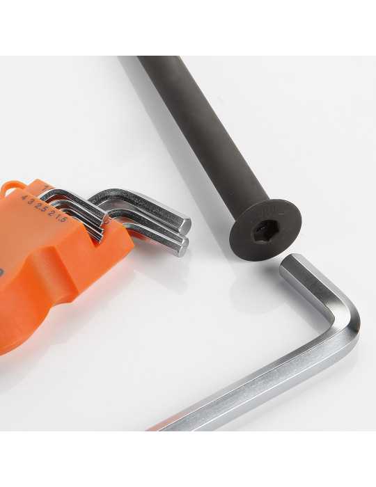 Juego de 9 llaves Allen acodadas en soporte plástico ALYCO ORANGE