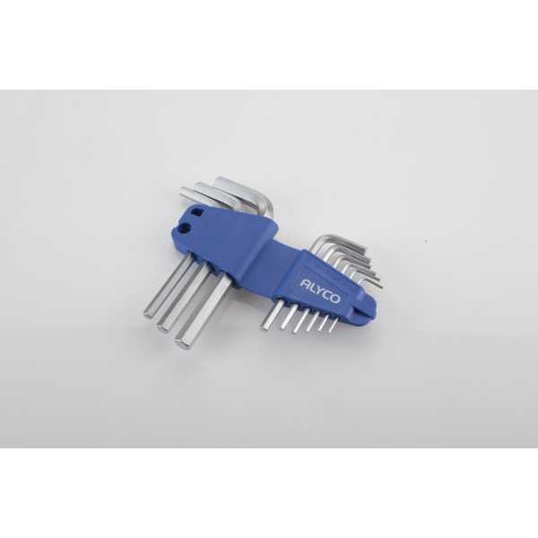 Juego de 9 llaves Allen 1,5-10 mm en soporte plástico ALYCO
