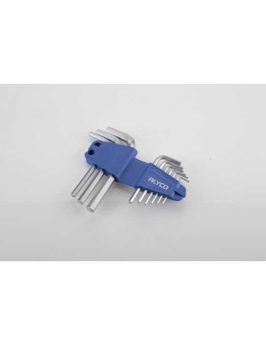 Juego de 9 llaves Allen 1,5-10 mm en soporte plástico ALYCO