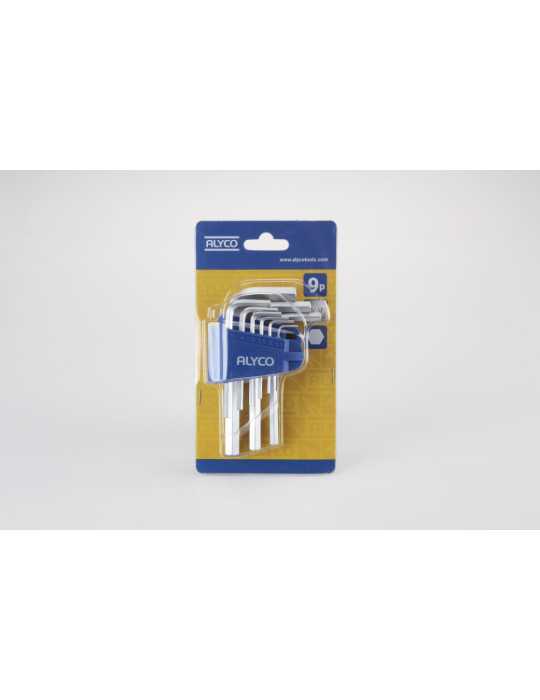Juego de 9 llaves Allen 1,5-10 mm en soporte plástico ALYCO