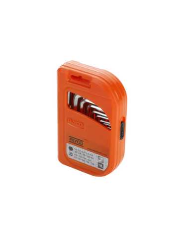 Juego combinado de llaves Allen y Torx inviolable en estuche plástico ALYCO ORANGE
