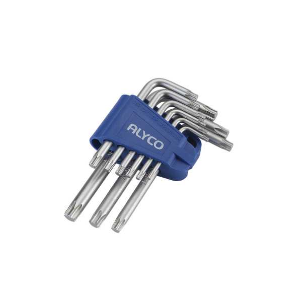 Juego de 9 llaves Torx T10-T50 en soporte plástico ALYCO