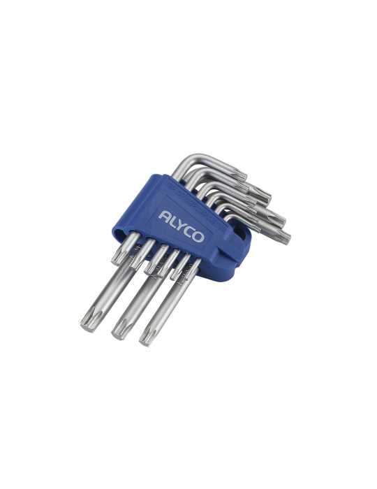 Juego de 9 llaves Torx T10-T50 en soporte plástico ALYCO