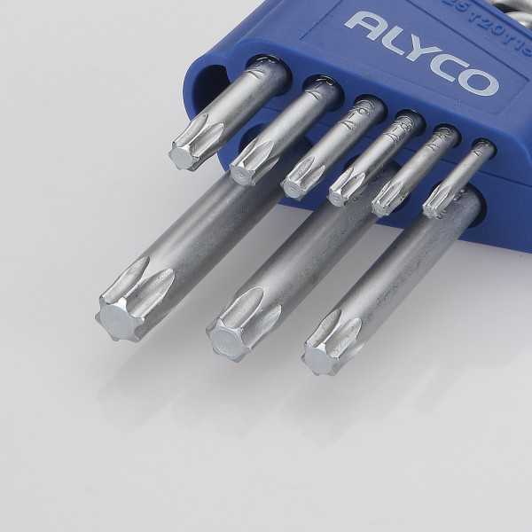 Juego de 9 llaves Torx T10-T50 en soporte plástico ALYCO
