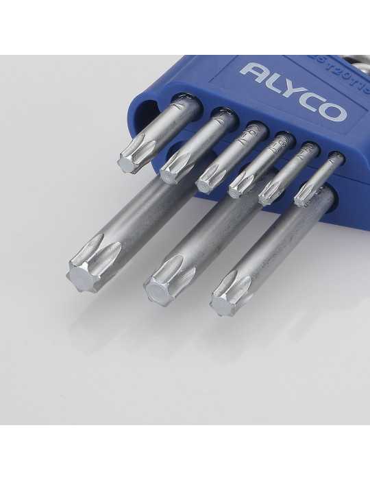 Juego de 9 llaves Torx T10-T50 en soporte plástico ALYCO