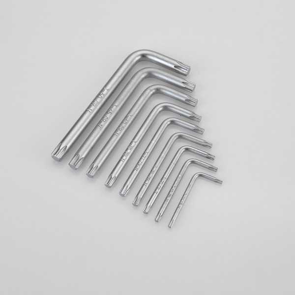 Juego de 9 llaves Torx T10-T50 en soporte plástico ALYCO