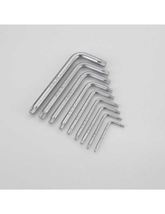 Juego de 9 llaves Torx T10-T50 en soporte plástico ALYCO