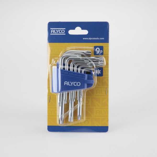 Juego de 9 llaves Torx T10-T50 en soporte plástico ALYCO