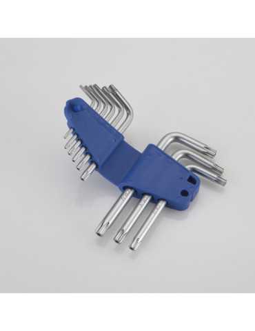 Juego de 9 llaves Torx inviolables T10-T50 en soporte plástico ALYCO 2
