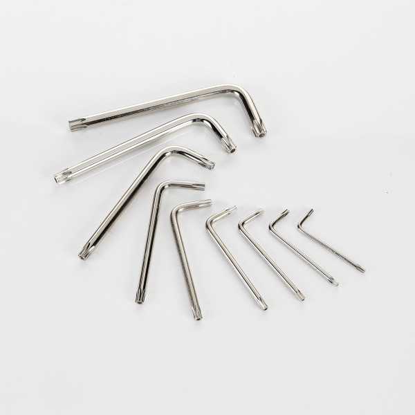 Juego de 9 llaves Torx inviolables T10-T50 en soporte plástico ALYCO