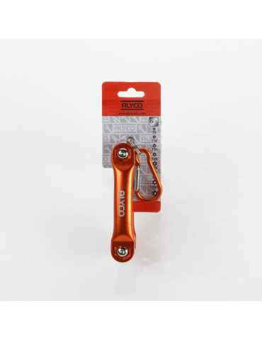 Juego de 8 llaves Torx inviolables en navaja metálica ALYCO ORANGE 2