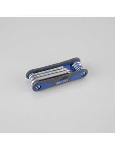 Juego de 8 llaves Torx inviolables T9-T40 en navaja bicomponente ALYCO 2
