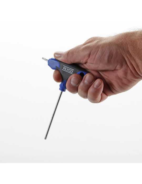Llave Torx inviolable con mango en T bicomponente T10 ALYCO