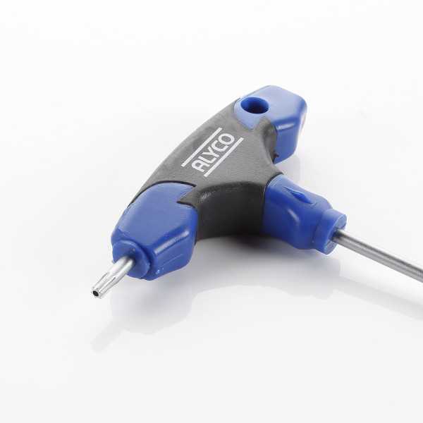Llave Torx inviolable con mango en T bicomponente T30 ALYCO