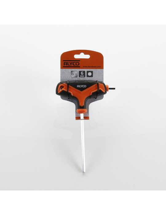 Llave Allen con mango en T bicomponente 8 mm ALYCO ORANGE