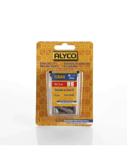 Caja de 10 puntas Phillips PH1x25 mm de 1/4" ALYCO
