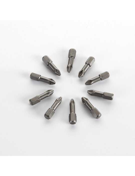 Caja de 10 puntas Phillips PH1x25 mm de 1/4" ALYCO