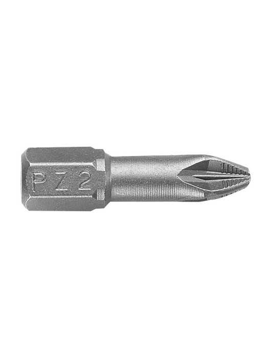 Punta Pozidriv PZ2x25 mm de 1/4" ALYCO