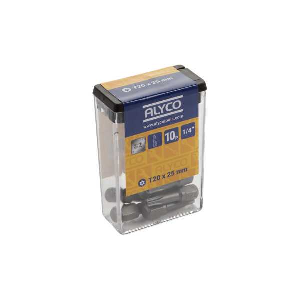 Punta Torx inviolable T10x25 mm de 1/4" ALYCO