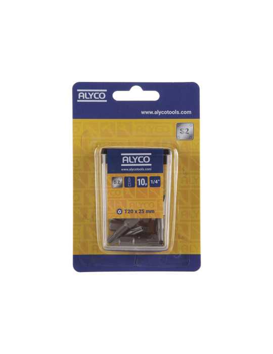 Punta Torx inviolable T10x25 mm de 1/4" ALYCO