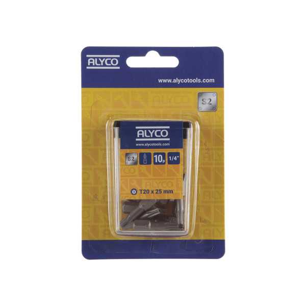 Punta Torx inviolable T15x25 mm de 1/4" ALYCO