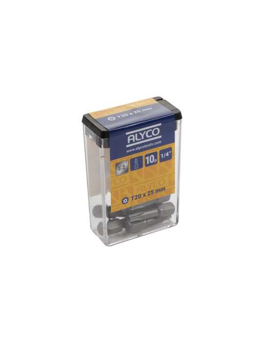 Punta Torx inviolable T25x25 mm de 1/4" ALYCO