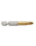Punta Pozidriv PZ2x50 mm con recubrimiento de titanio de 1/4" ALYCO