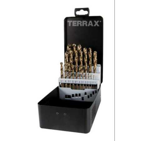 Juego 25 brocas hssco TERRAX rectificadas A215215