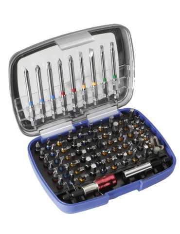 Juego de 71 puntas y adaptadores de 1/4" en caja de plástico ALYCO
