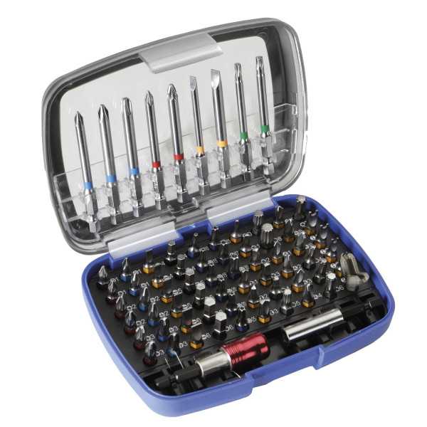 Juego de 71 puntas y adaptadores de 1/4" en caja de plástico ALYCO