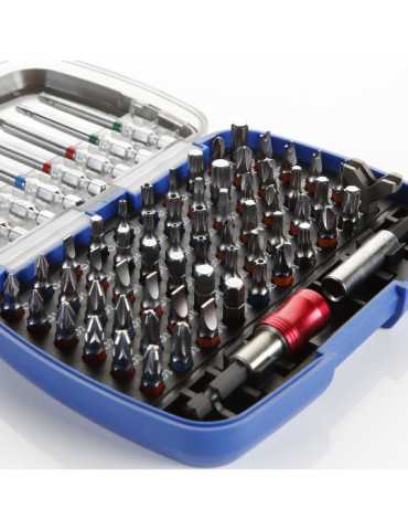 Juego de 71 puntas y adaptadores de 1/4" en caja de plástico ALYCO 2