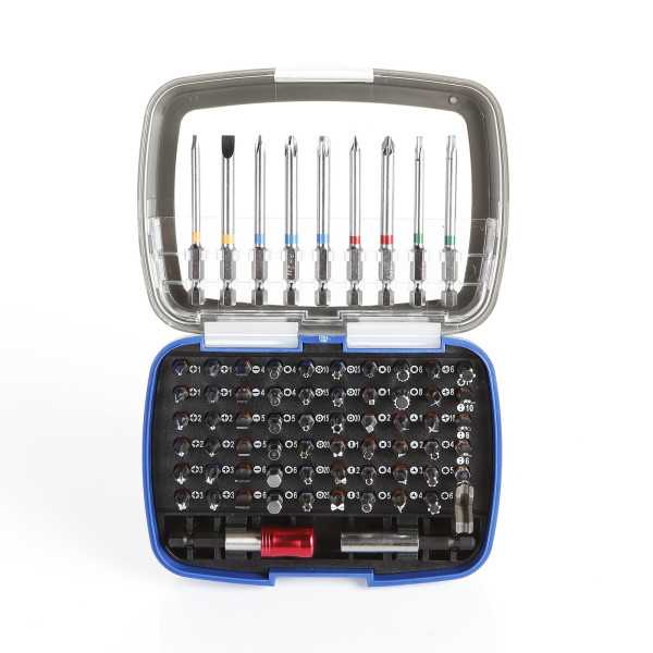 Juego de 71 puntas y adaptadores de 1/4" en caja de plástico ALYCO