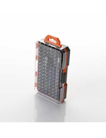 Juego de 85 puntas de atornillar de 1/4" en caja de plástico ALYCO ORANGE 2