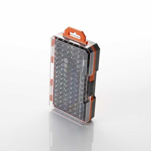Juego de 85 puntas de atornillar de 1/4" en caja de plástico ALYCO ORANGE