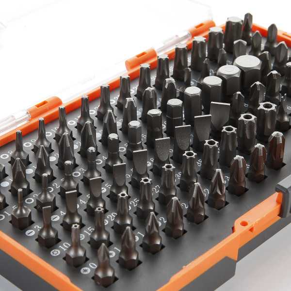 Juego de 85 puntas de atornillar de 1/4" en caja de plástico ALYCO ORANGE