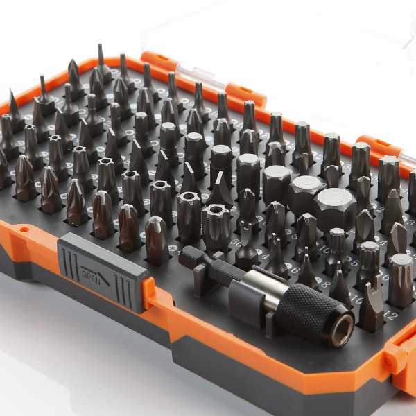 Juego de 85 puntas de atornillar de 1/4" en caja de plástico ALYCO ORANGE