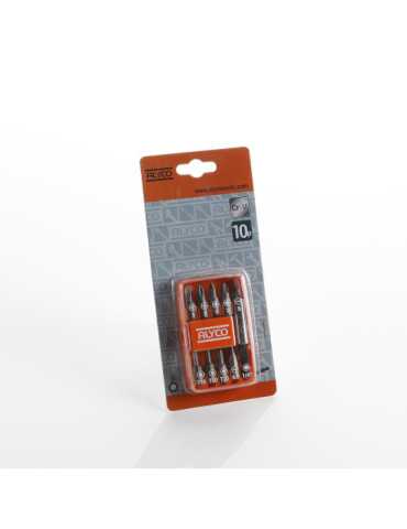 Juego de 9 puntas de atornillar de 1/4" y adaptador magnético en caja de plástico ALYCO ORANGE 2